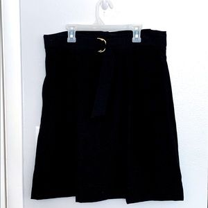 H&M black belted skirt